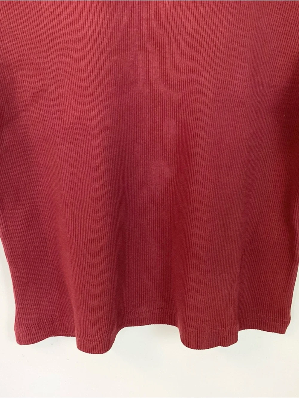 NWOT Pact Short Sleeve Ribbed Organic Cotton Crewneck Tee - Red - M